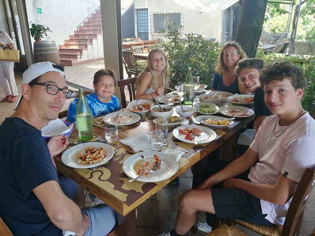 Some of our clients enjoying lunch at Murgo winery